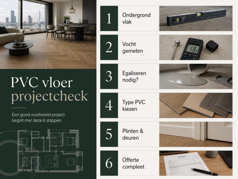 PVC projectcheck met offertepunten voor vloerkeuze